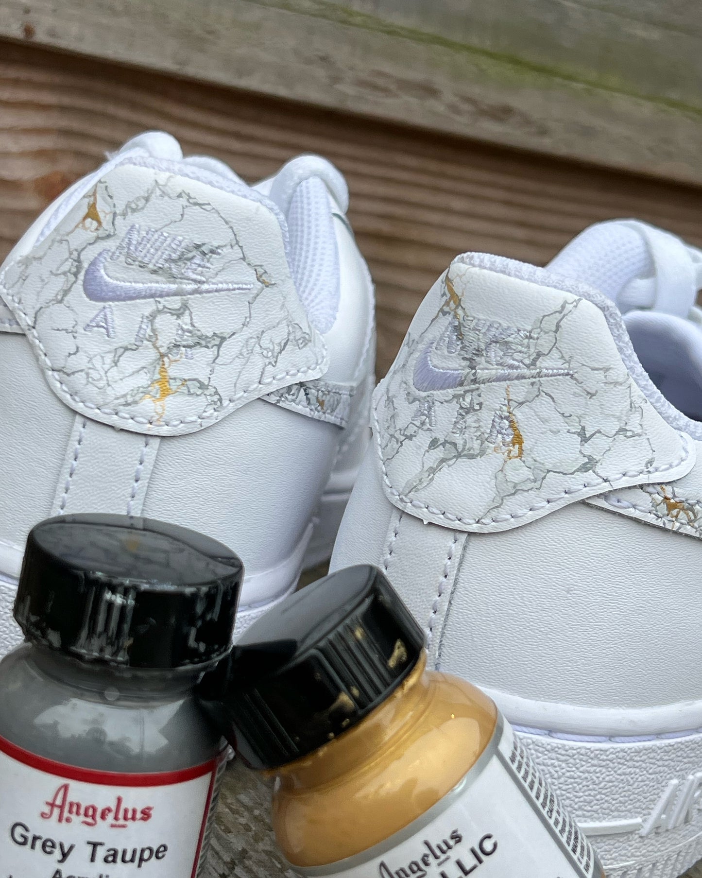Gouden marmer - Handgeschilderde Nike Air Force One