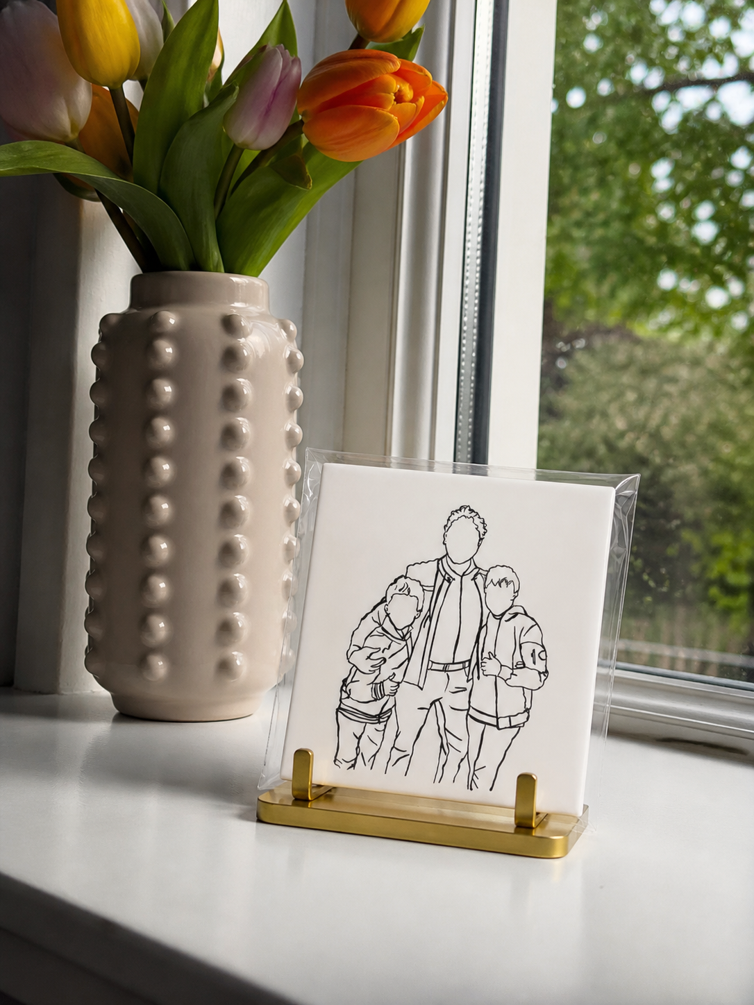 Lijntekening tegeltje